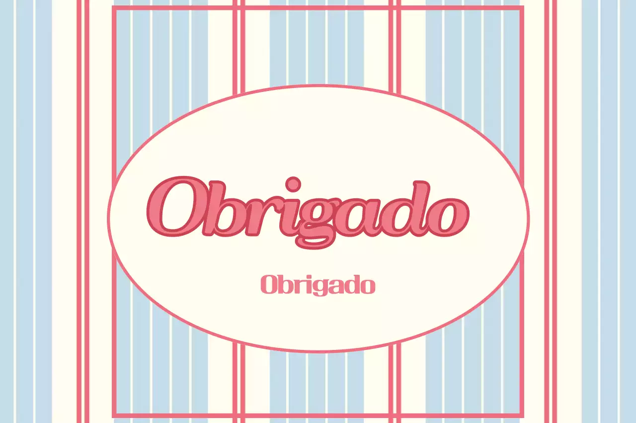 Cartão de agradecimento vintage azul