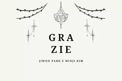 Saluto di ringraziamento minimalista bianco