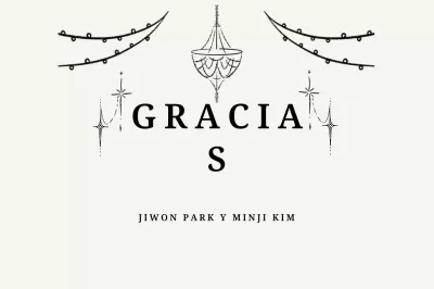 Saludo de agradecimiento minimalista blanco