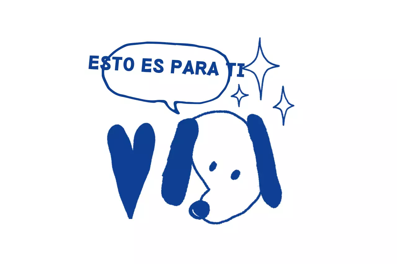 Pegatina azul sencilla para mascotas