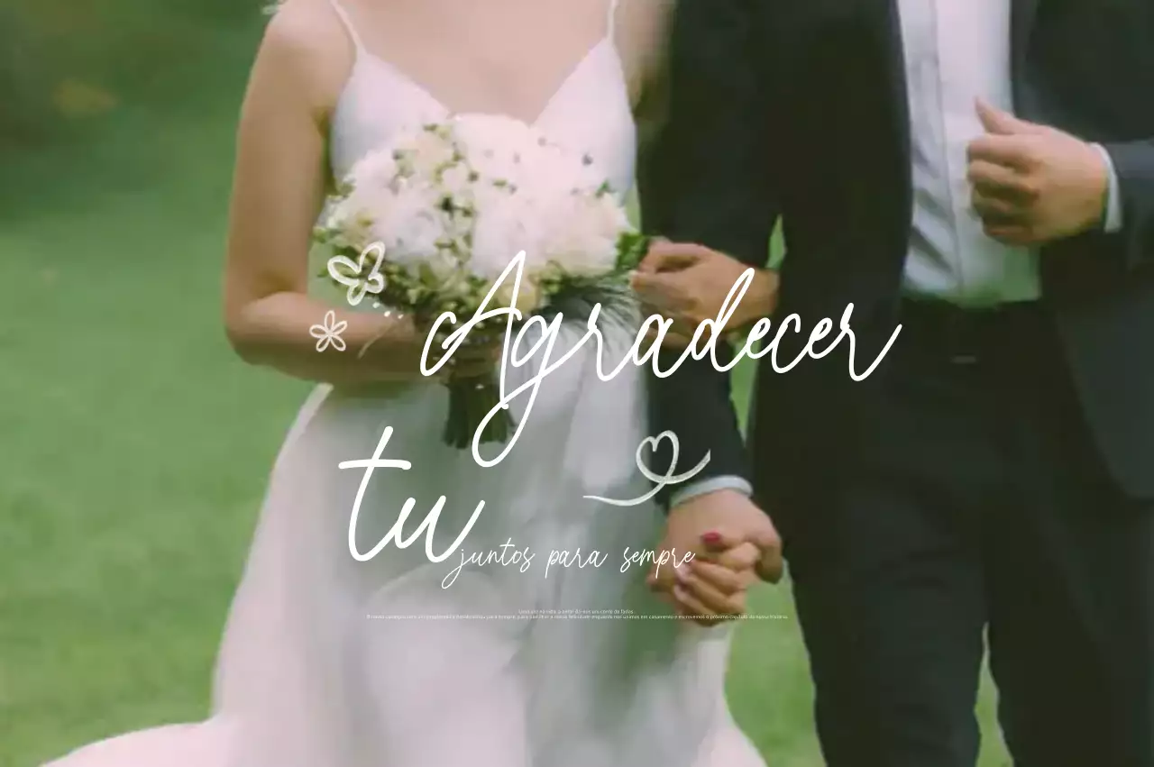 Obrigado pelo casamento elegante e verde