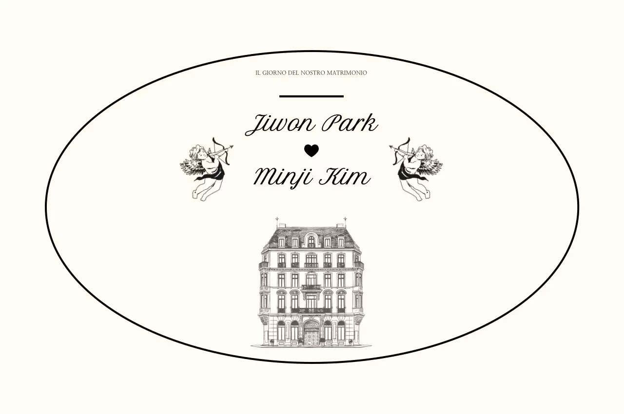 Invito di nozze semplice color avorio