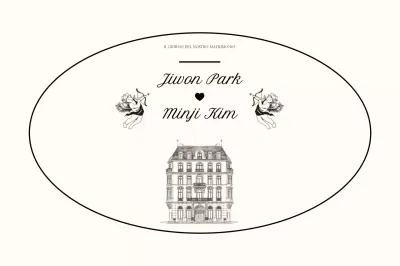 Invito di nozze semplice color avorio