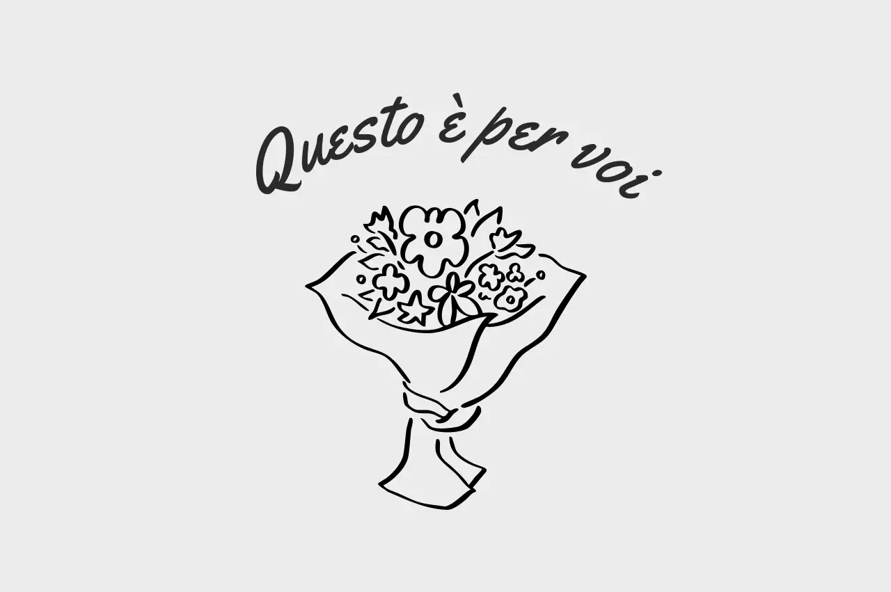 Cartolina regalo minimalista grigia