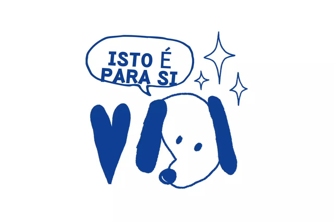 Adesivo Azul Simples para Animais de Estimação
