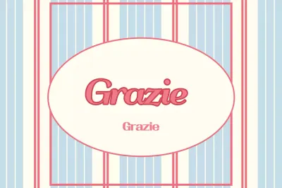 Biglietto di ringraziamento vintage blu