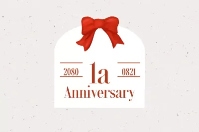 Evento commemorativo semplice rosso