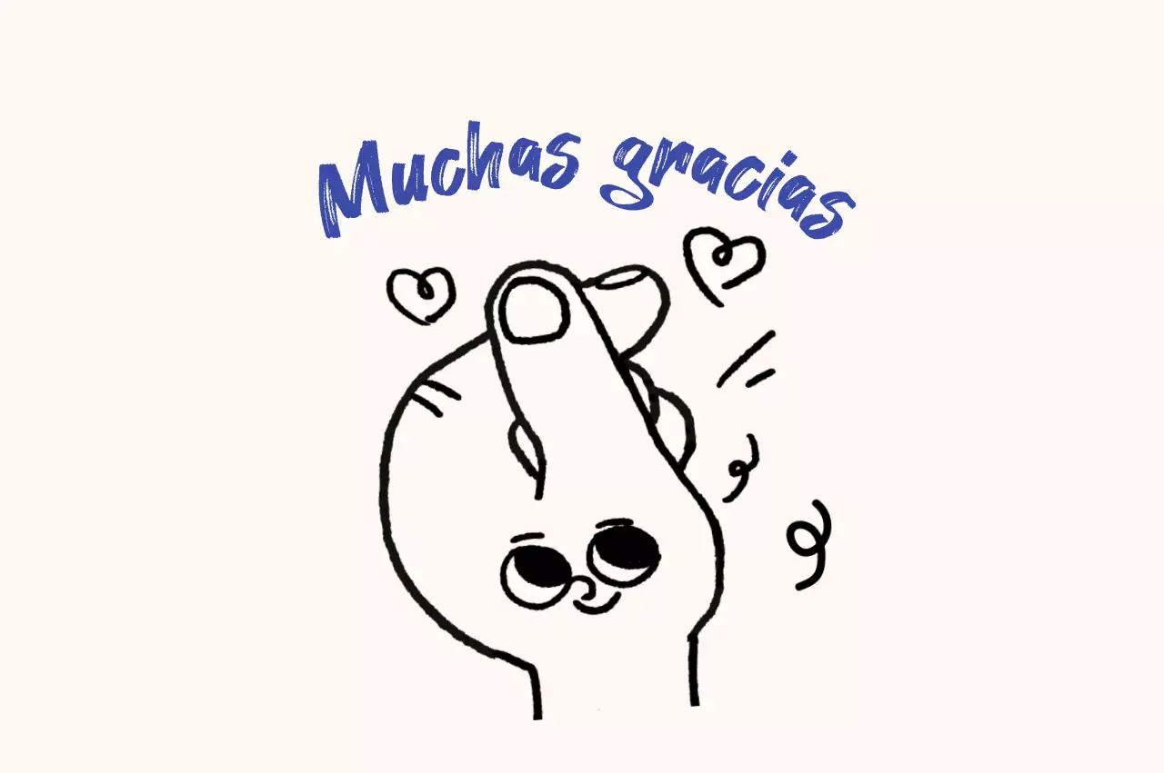 Postal sencilla de agradecimiento color marfil