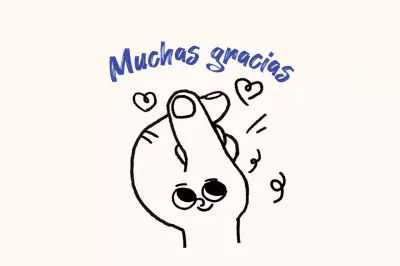 Postal sencilla de agradecimiento color marfil