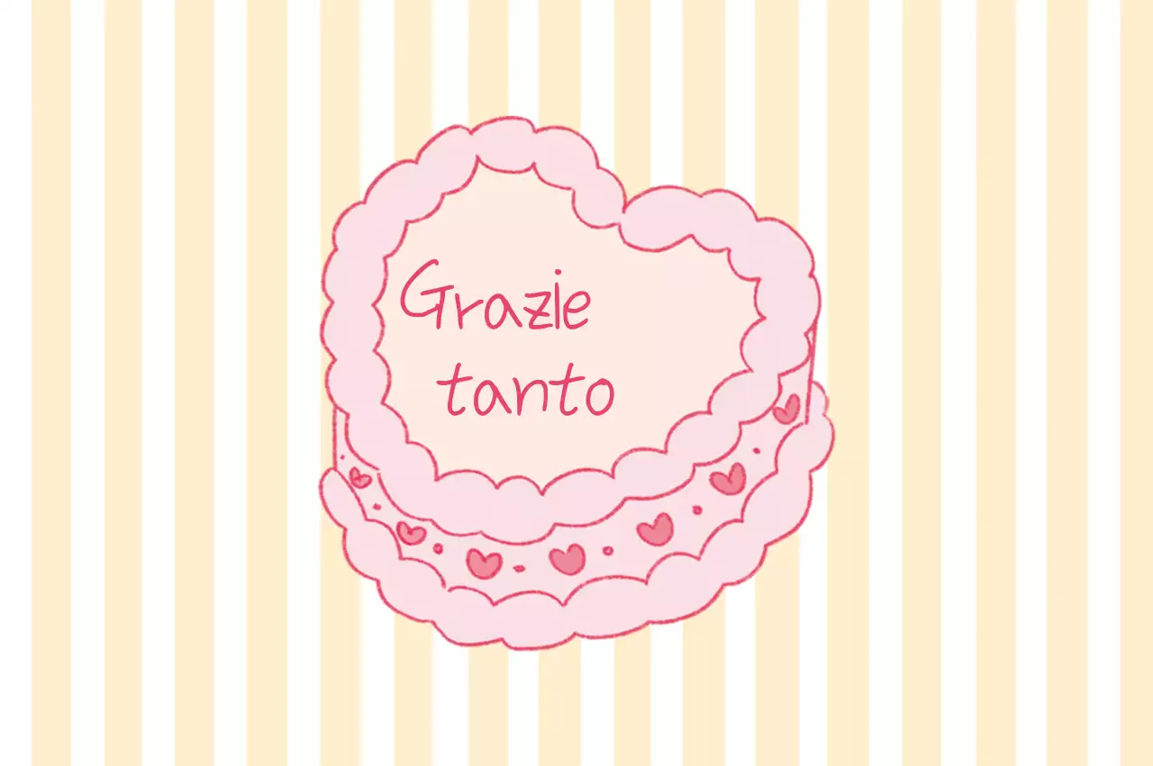 Saluti di ringraziamento per il bambino rosa