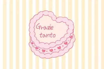 Saluti di ringraziamento per il bambino rosa