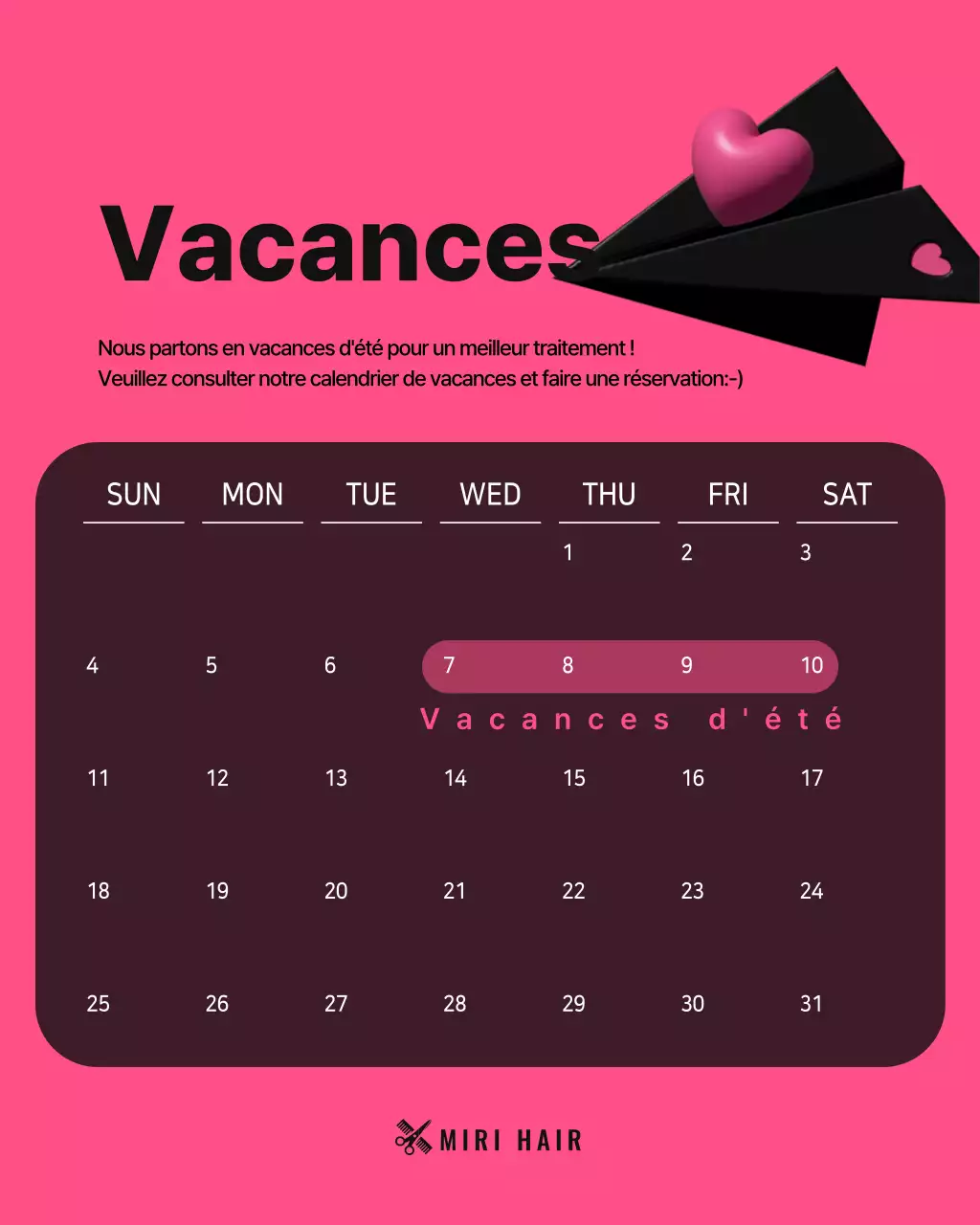 Promotion du salon de beauté moderne rose