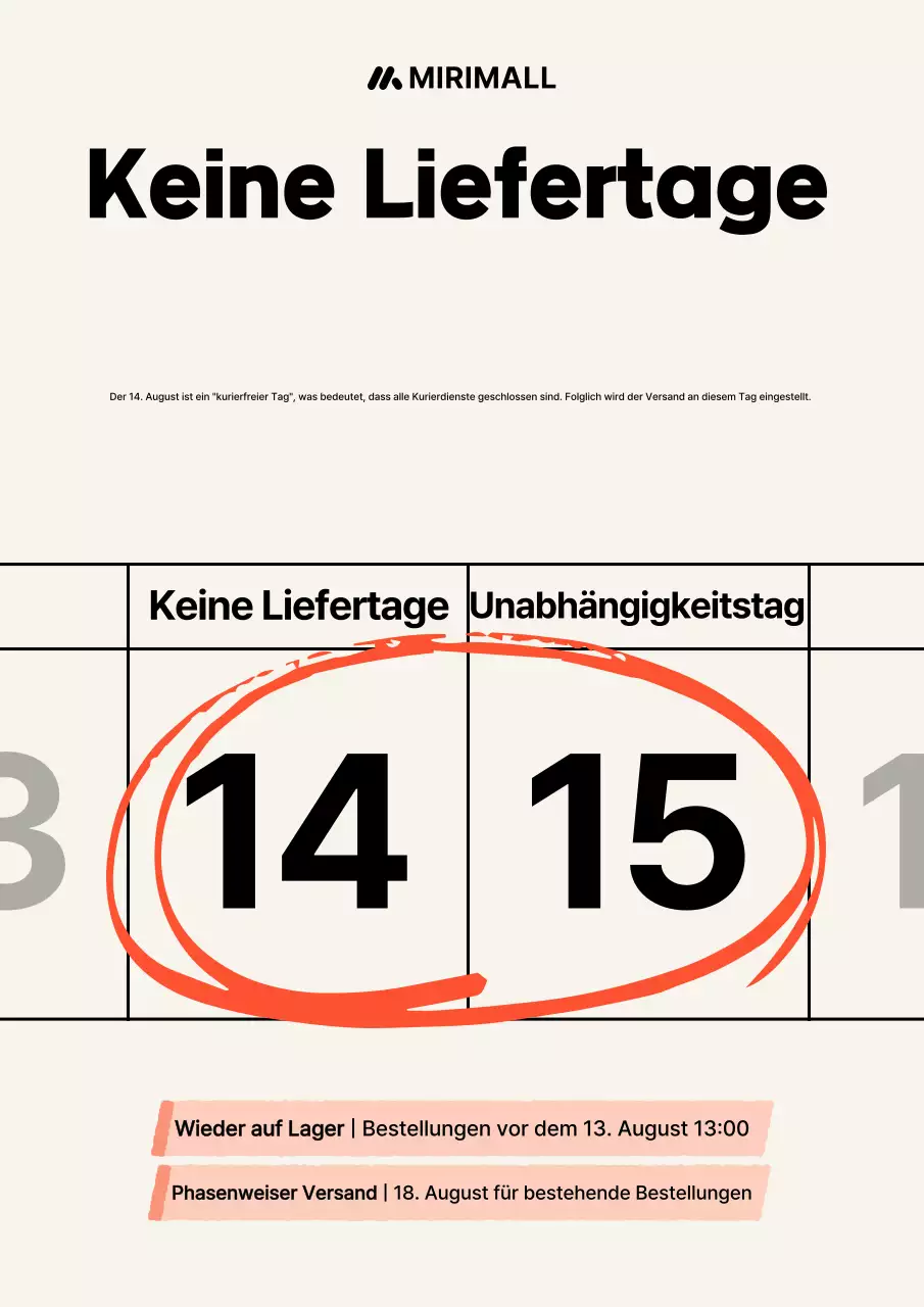 Informationen zum Lieferplan von Orange Modern