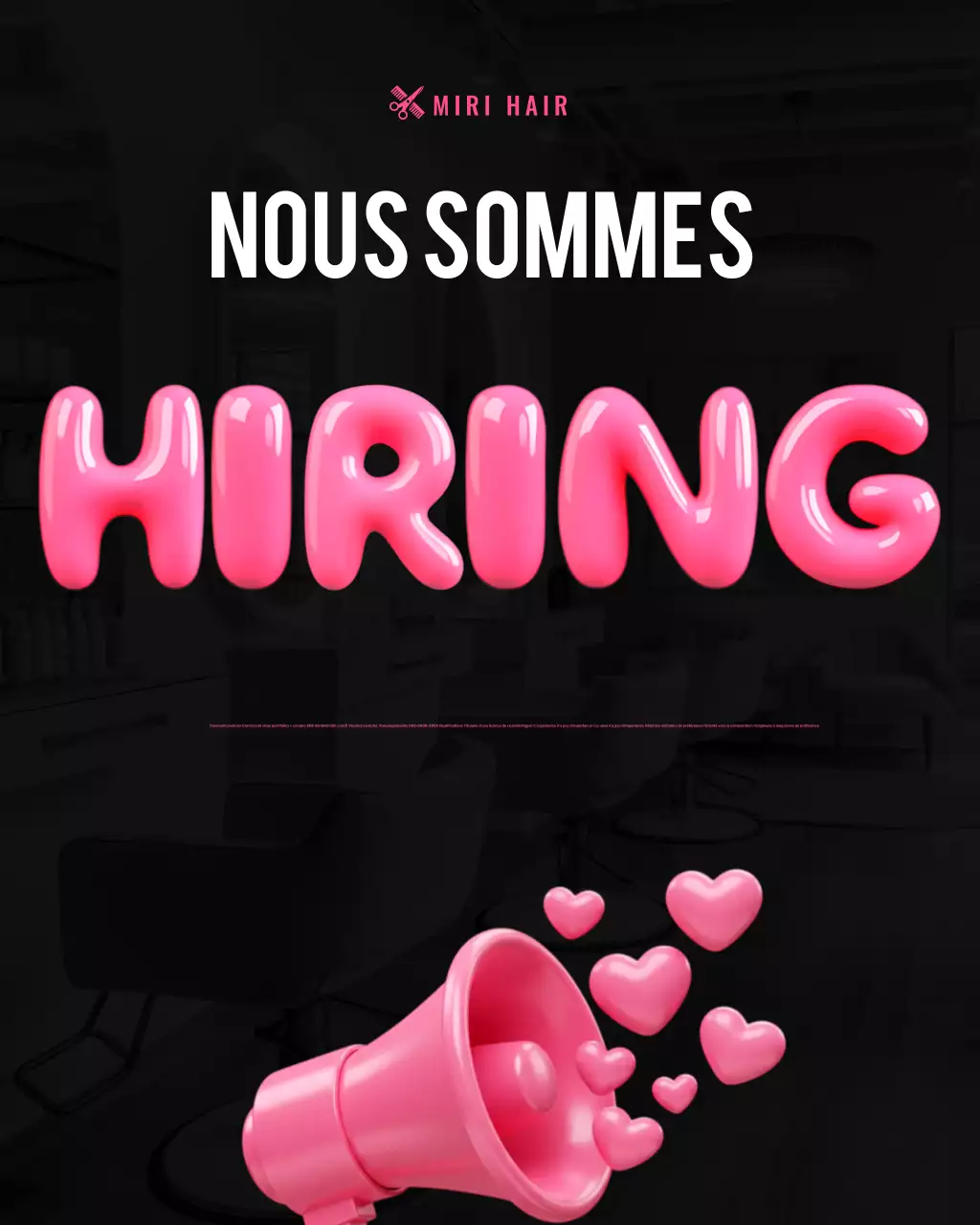 Promotion du salon de beauté moderne rose