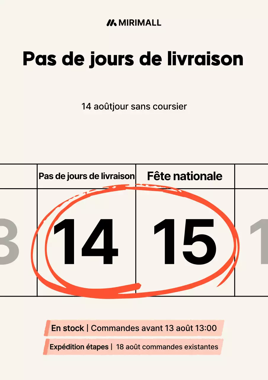 Informations sur le calendrier de livraison d'Orange Modern