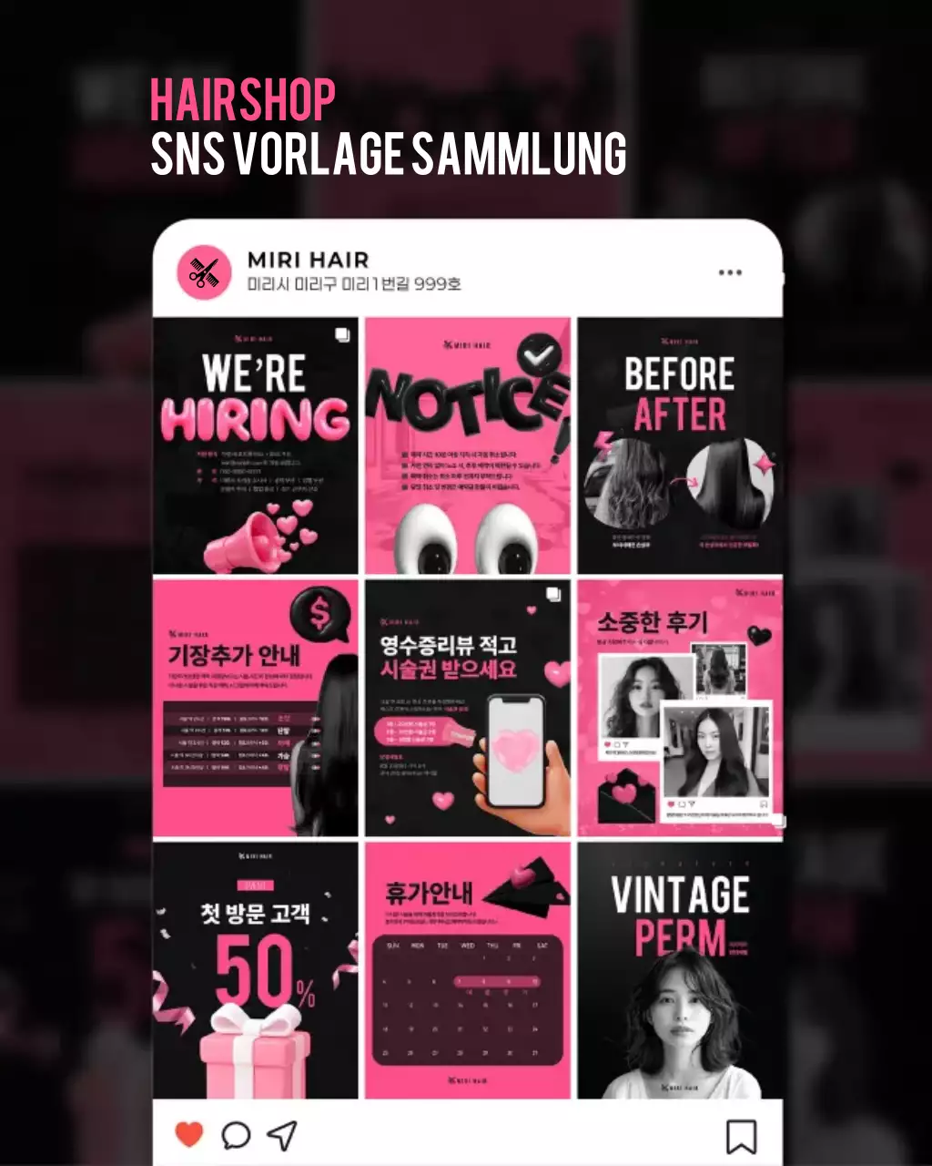 Pink Modern Beauty Salon-Aktion