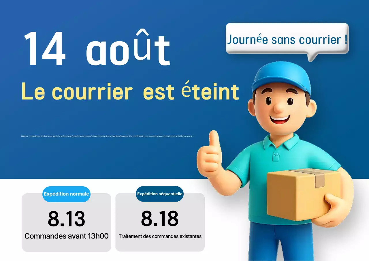 Avis de calendrier de livraison simple bleu