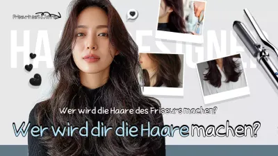 Graue moderne Frisurenwerbung