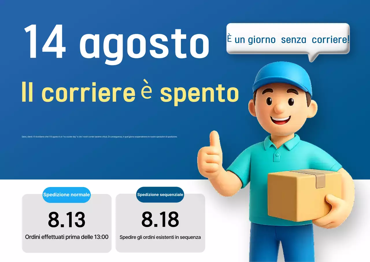 Avviso di consegna semplice blu