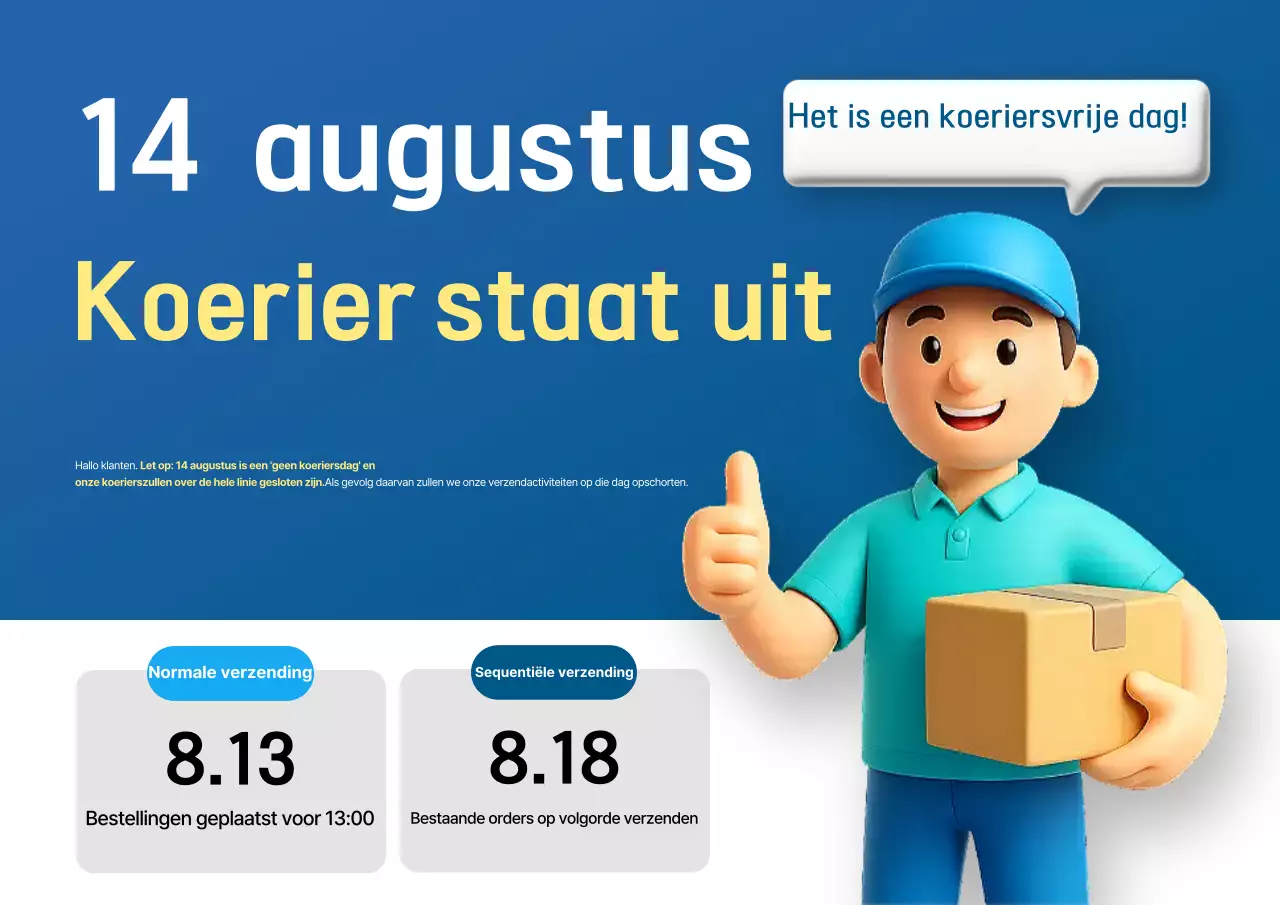 Blauwe eenvoudige leveringsschema-kennisgeving