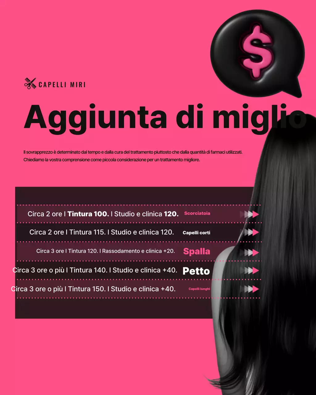 Promozione del salone di bellezza moderno rosa