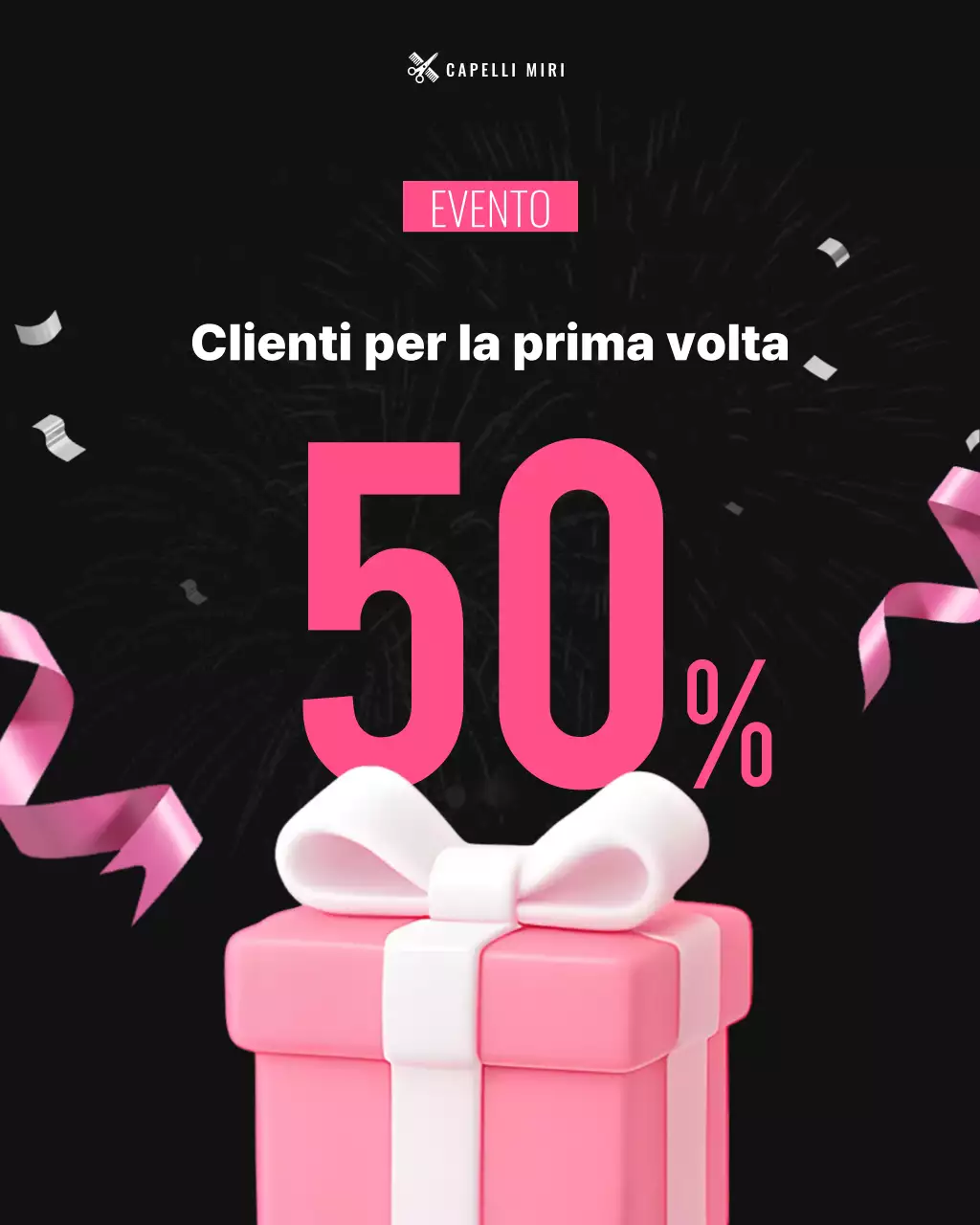 Promozione del salone di bellezza moderno rosa