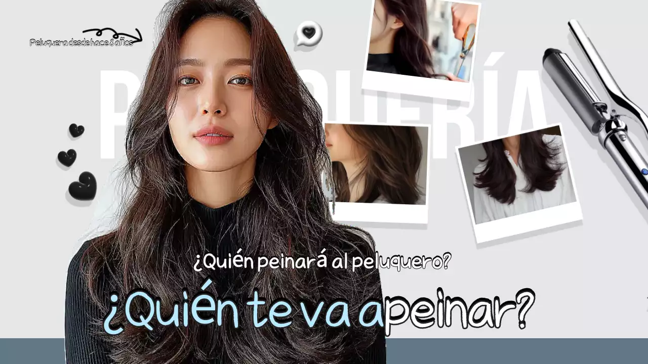 Anuncio de peinado moderno gris