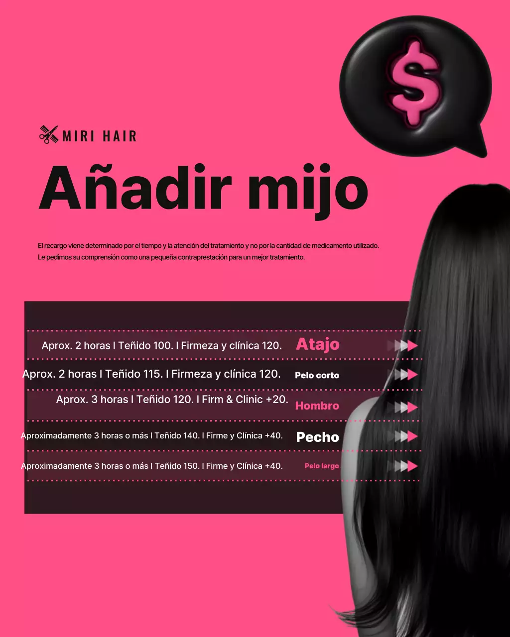 Promoción de salón de belleza moderno rosa