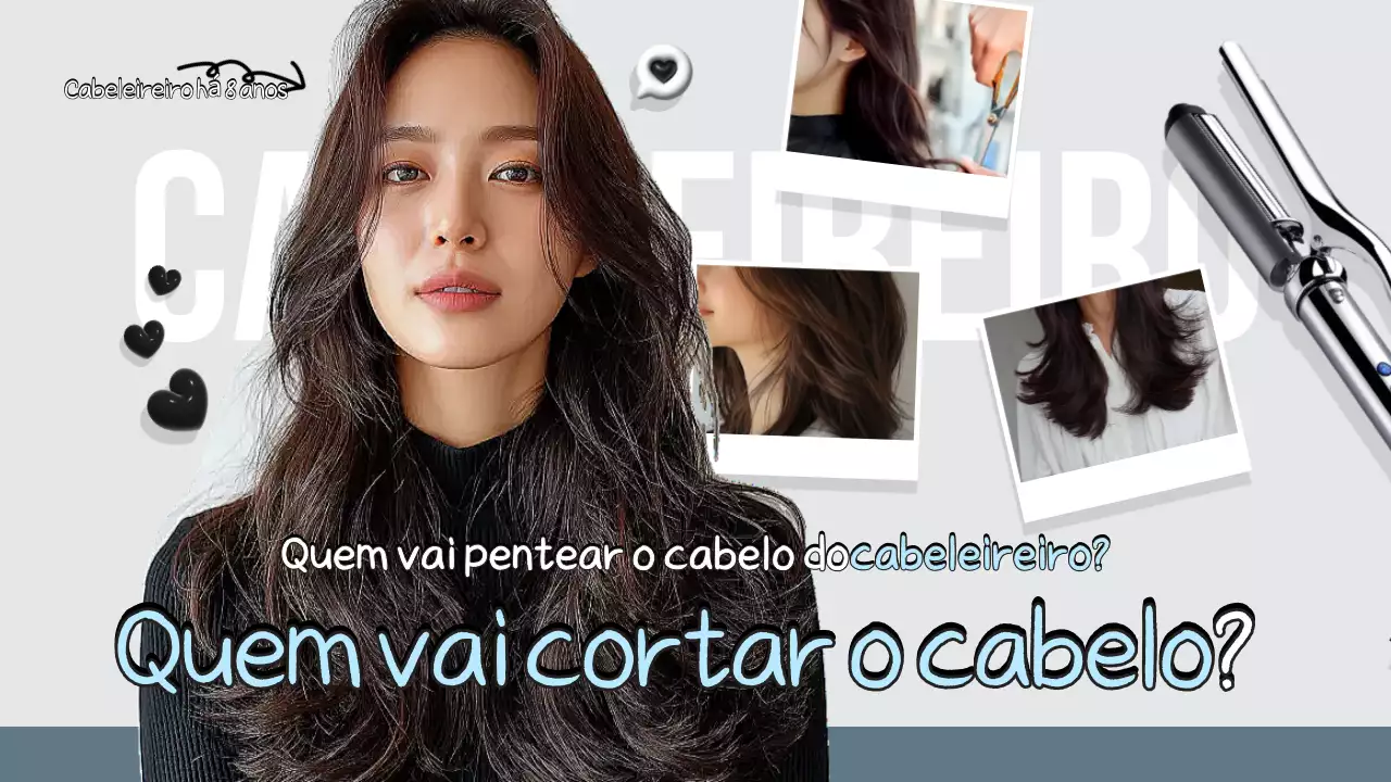 Anúncio de penteado moderno cinza