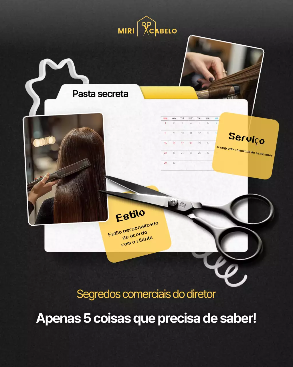 Anúncio de estilo moderno preto