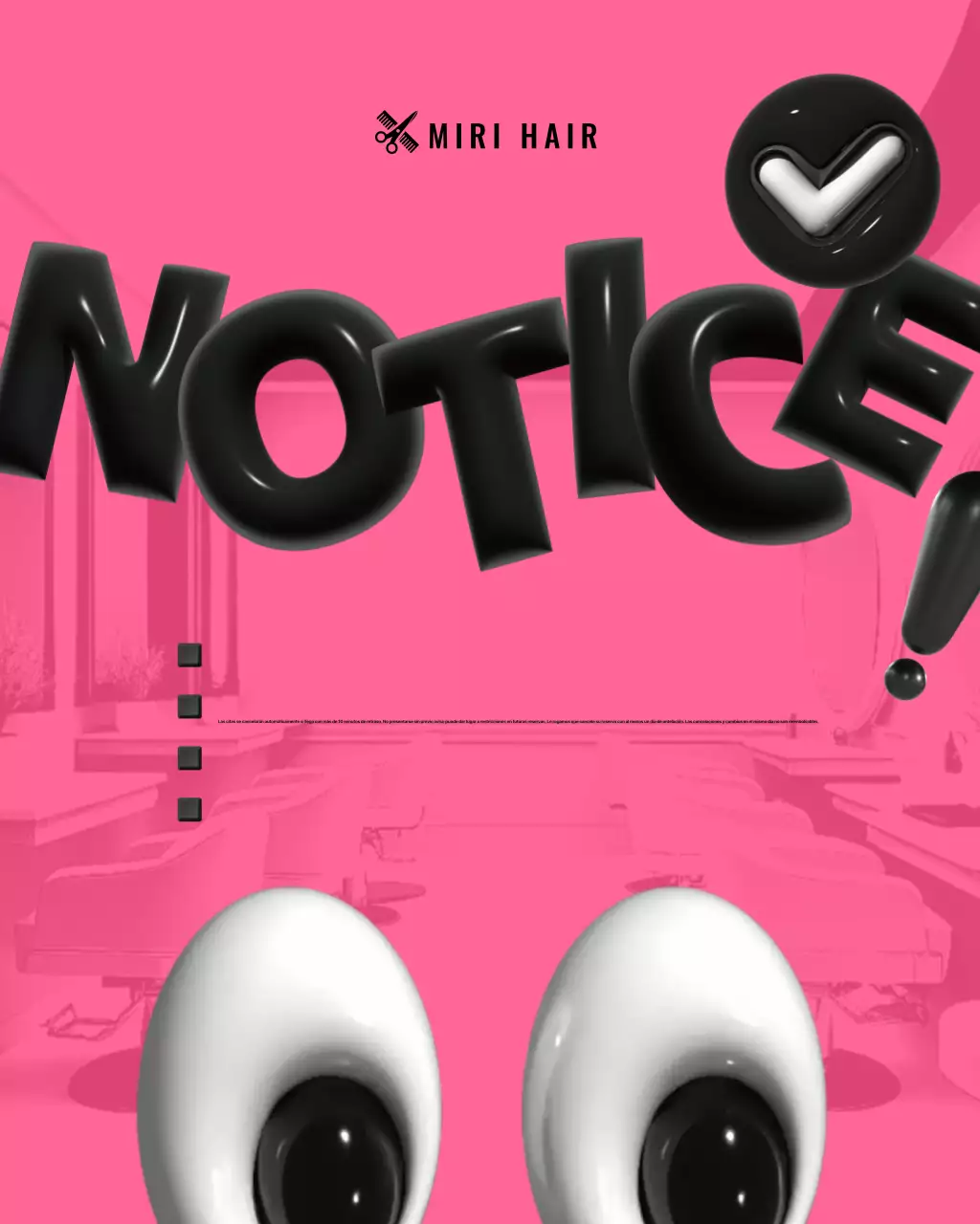 Promoción de salón de belleza moderno rosa