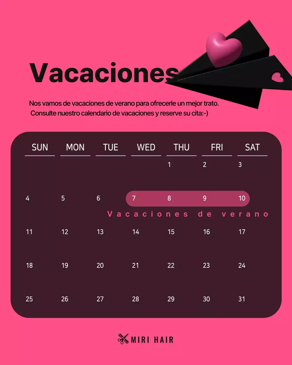 Promoción de salón de belleza moderno rosa