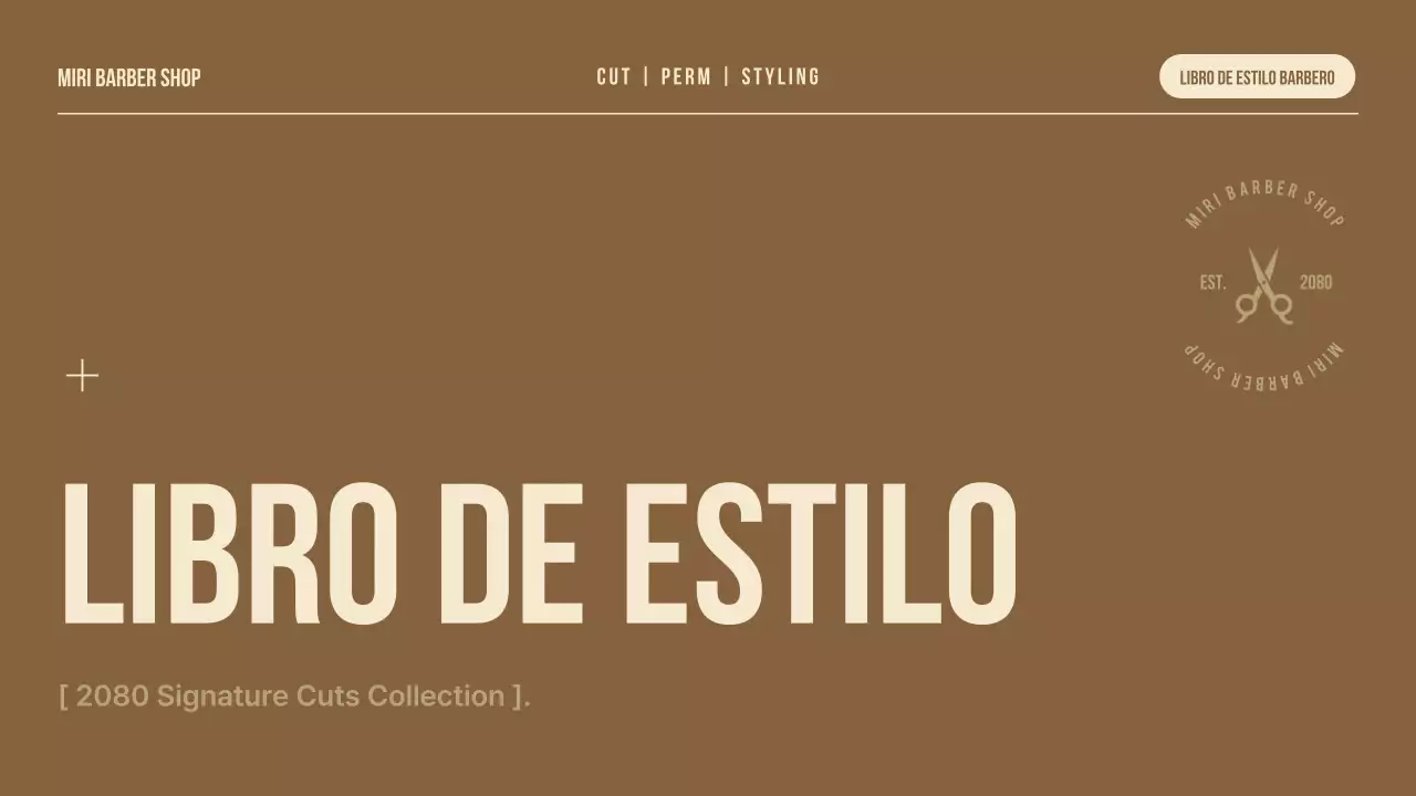 Anuncio del libro de estilo Brown Neat