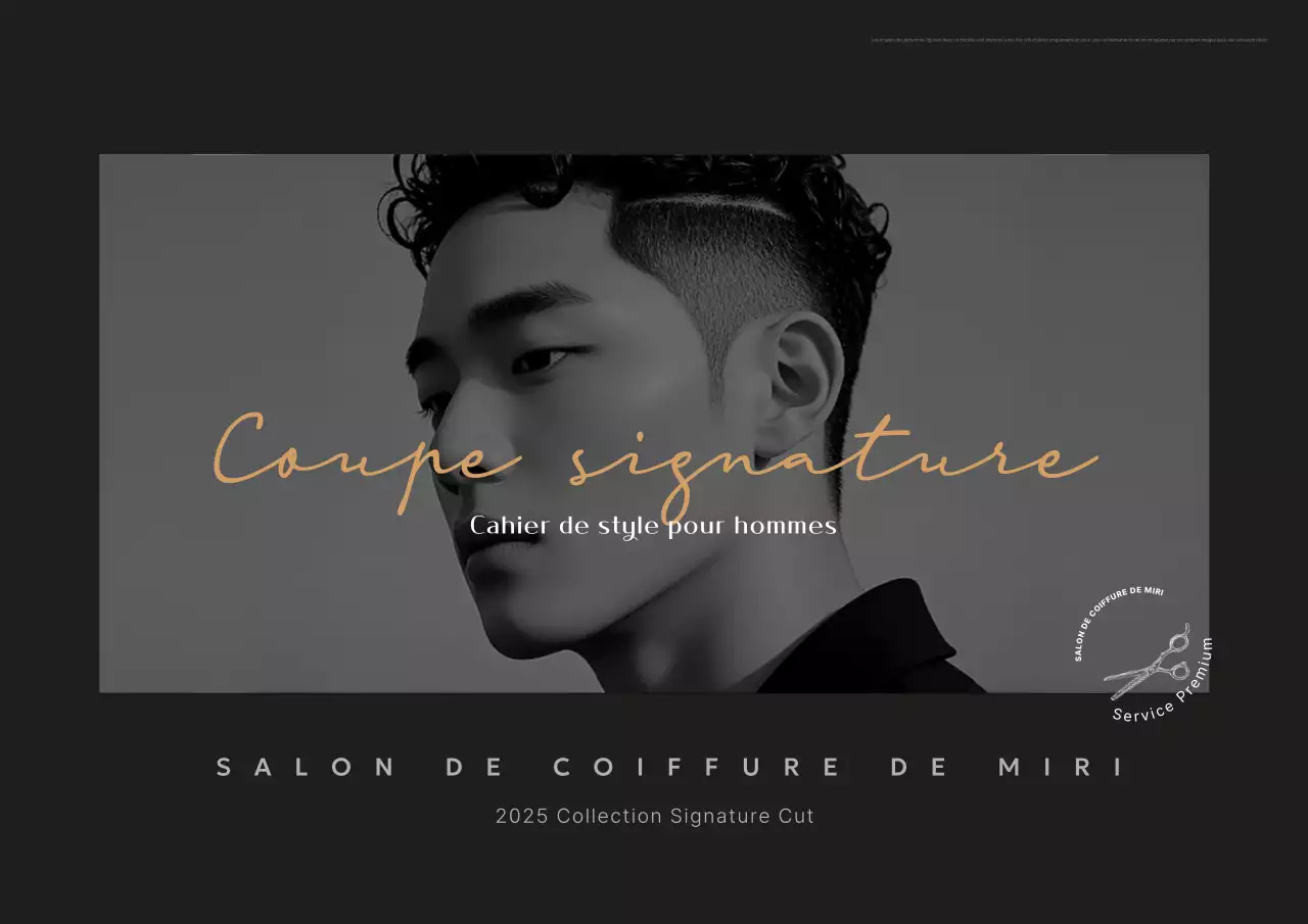 Publicité pour une coiffure moderne noire