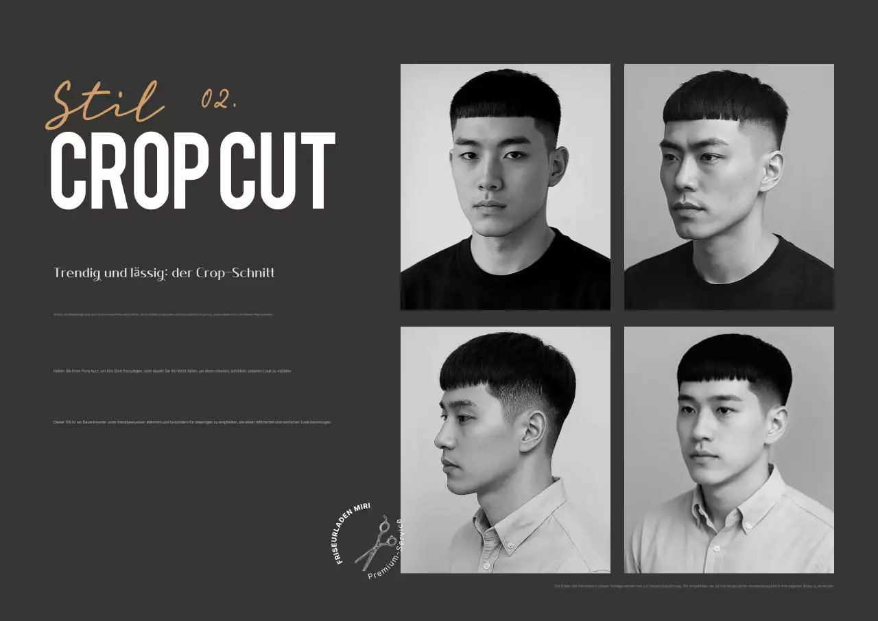 Werbung für moderne schwarze Frisuren