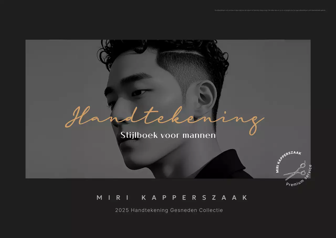 Advertentie voor zwart modern kapsel