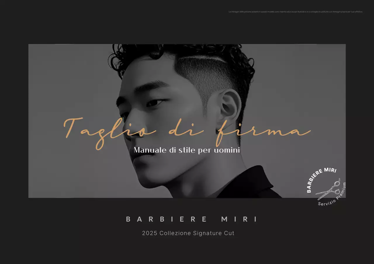 Pubblicità di acconciature moderne nere