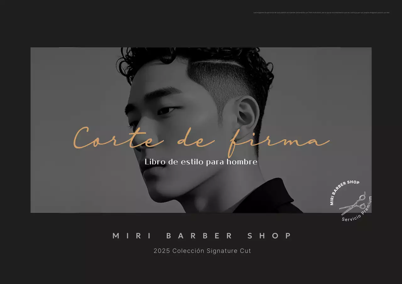 Anuncio de peinado moderno negro