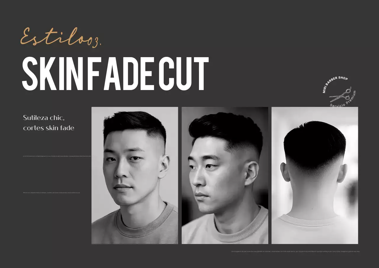 Anuncio de peinado moderno negro