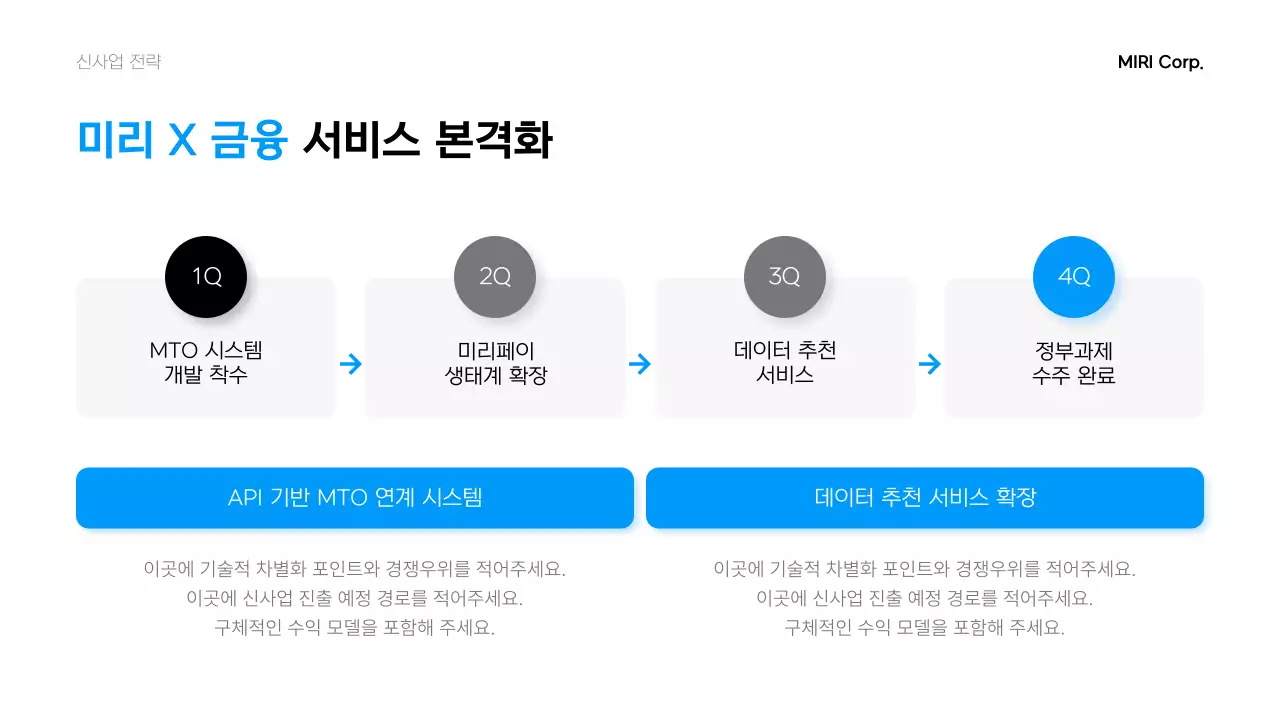 파랑 모던 기업 설명 설명회
