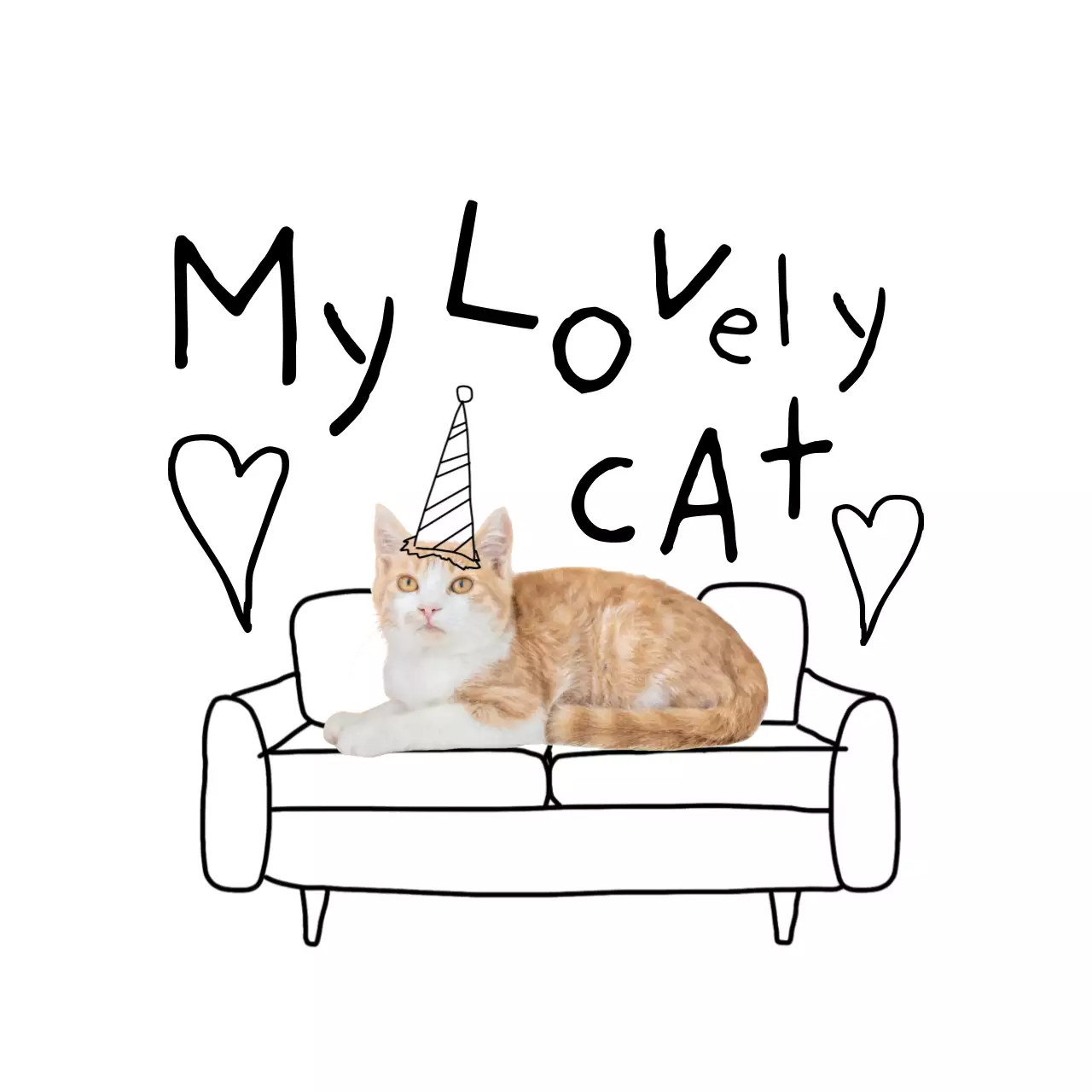 흰색 아기자기한 반려동물 스티커