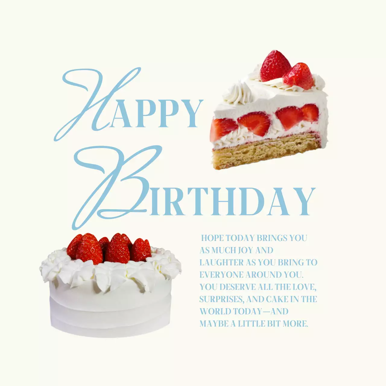 아이보리 심플 생일 기념