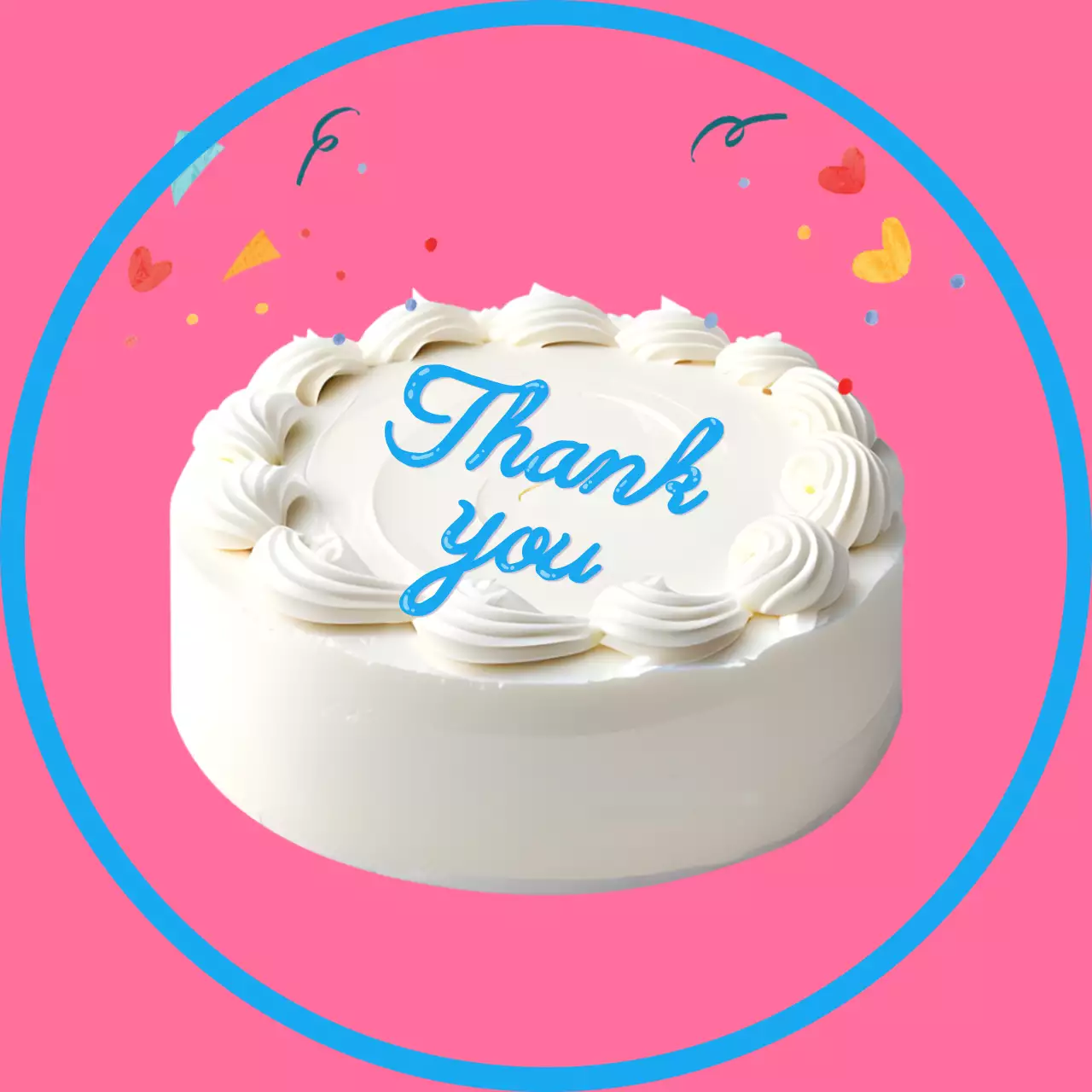 핑크 아기자기한 감사 기념