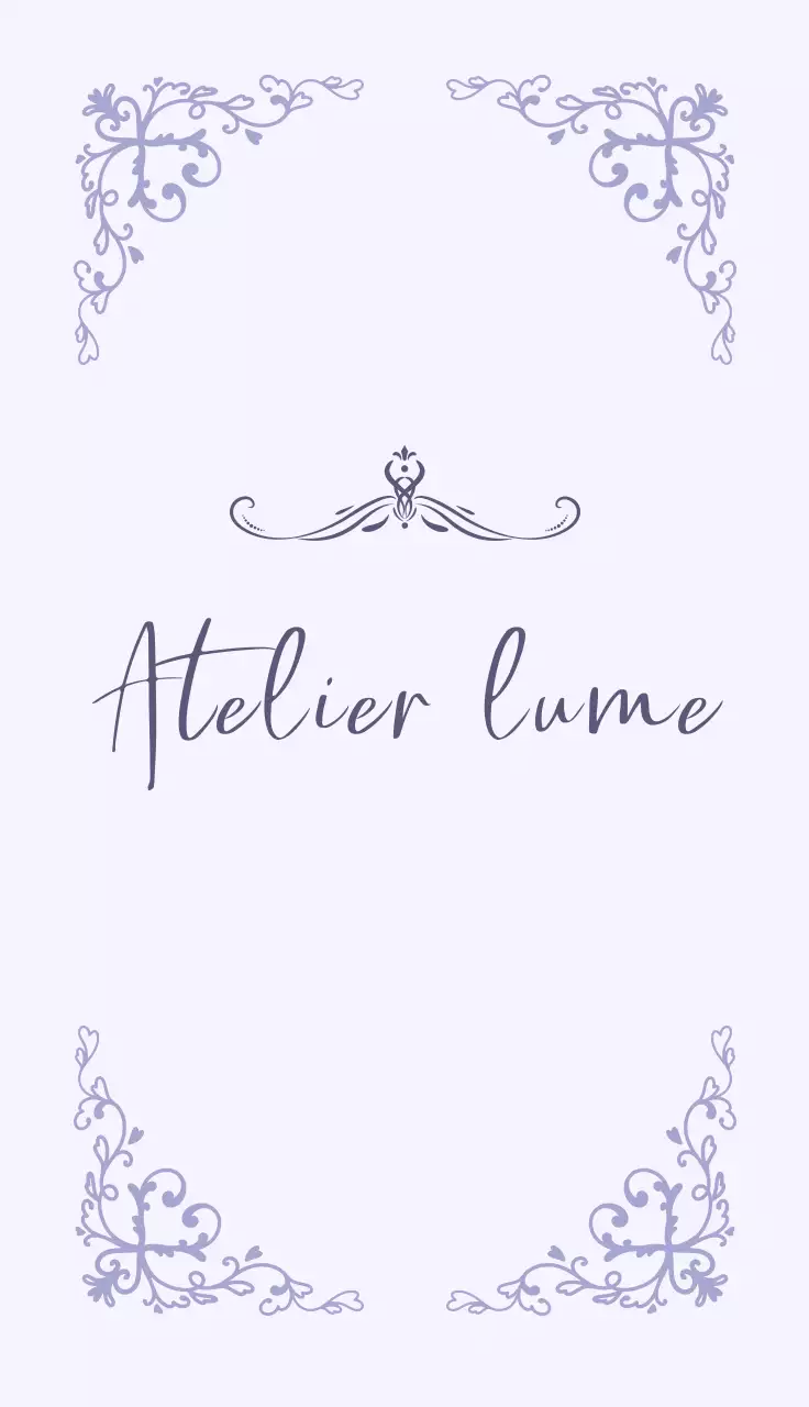 ラベンダー 上品 アート ロゴ 曲線ポイント