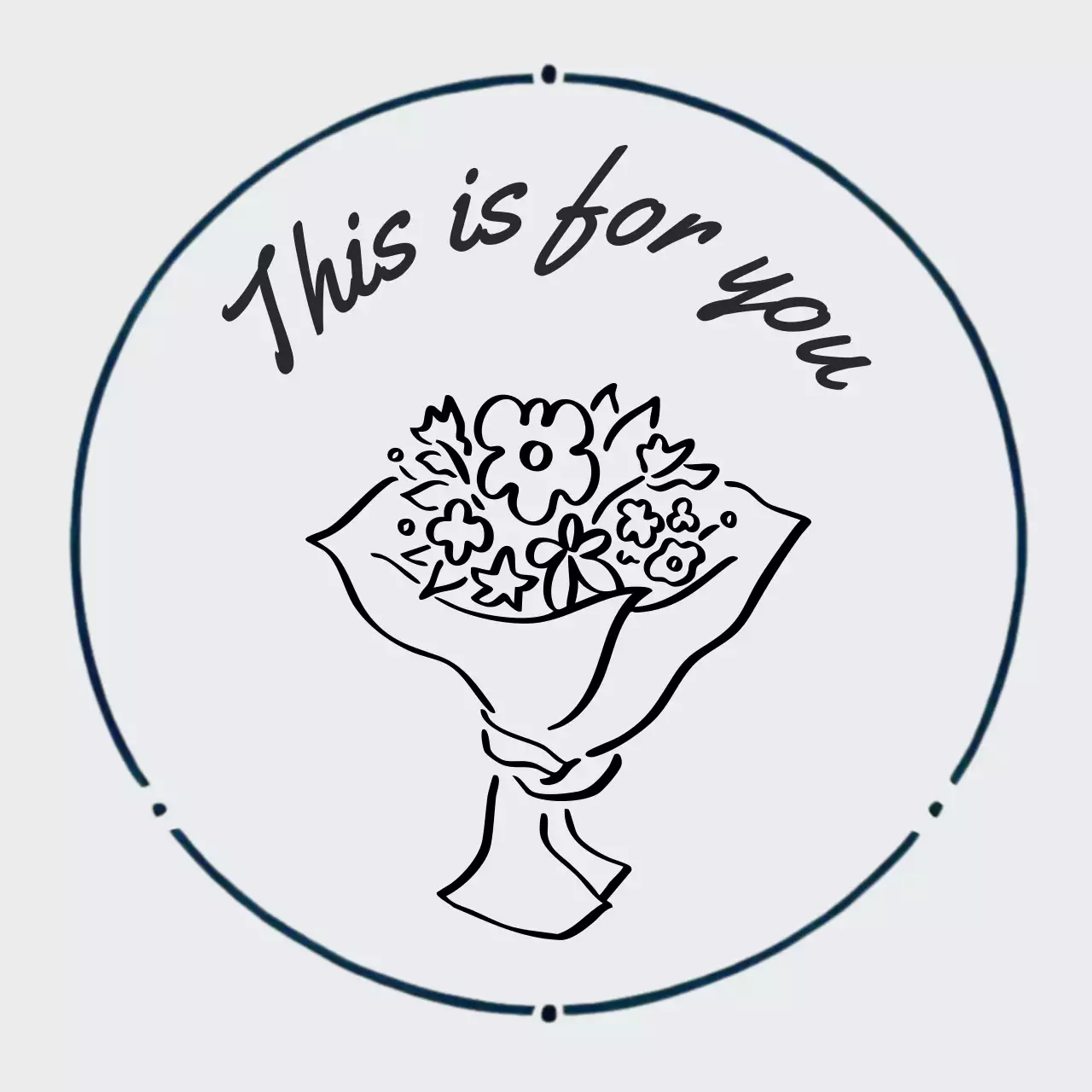 흰색 심플 꽃다발 엽서