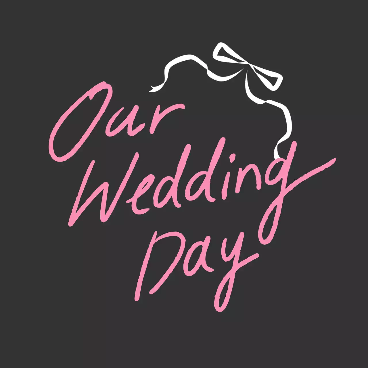 검정 심플 결혼 초대장