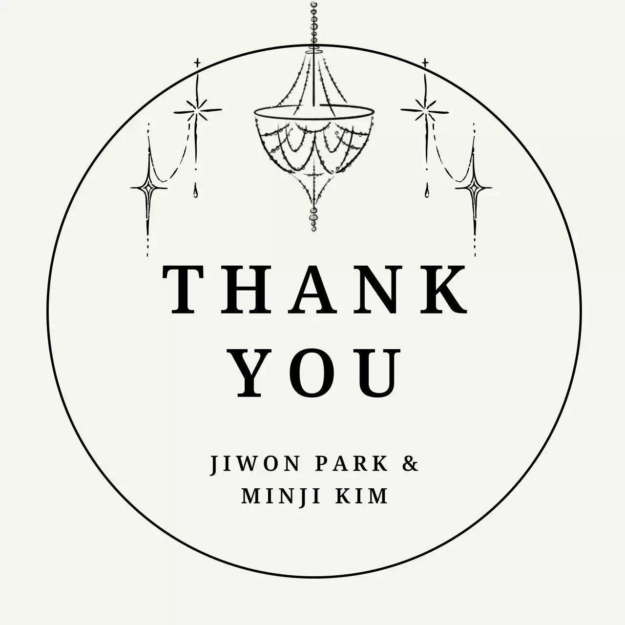 흰색 심플 감사 카드