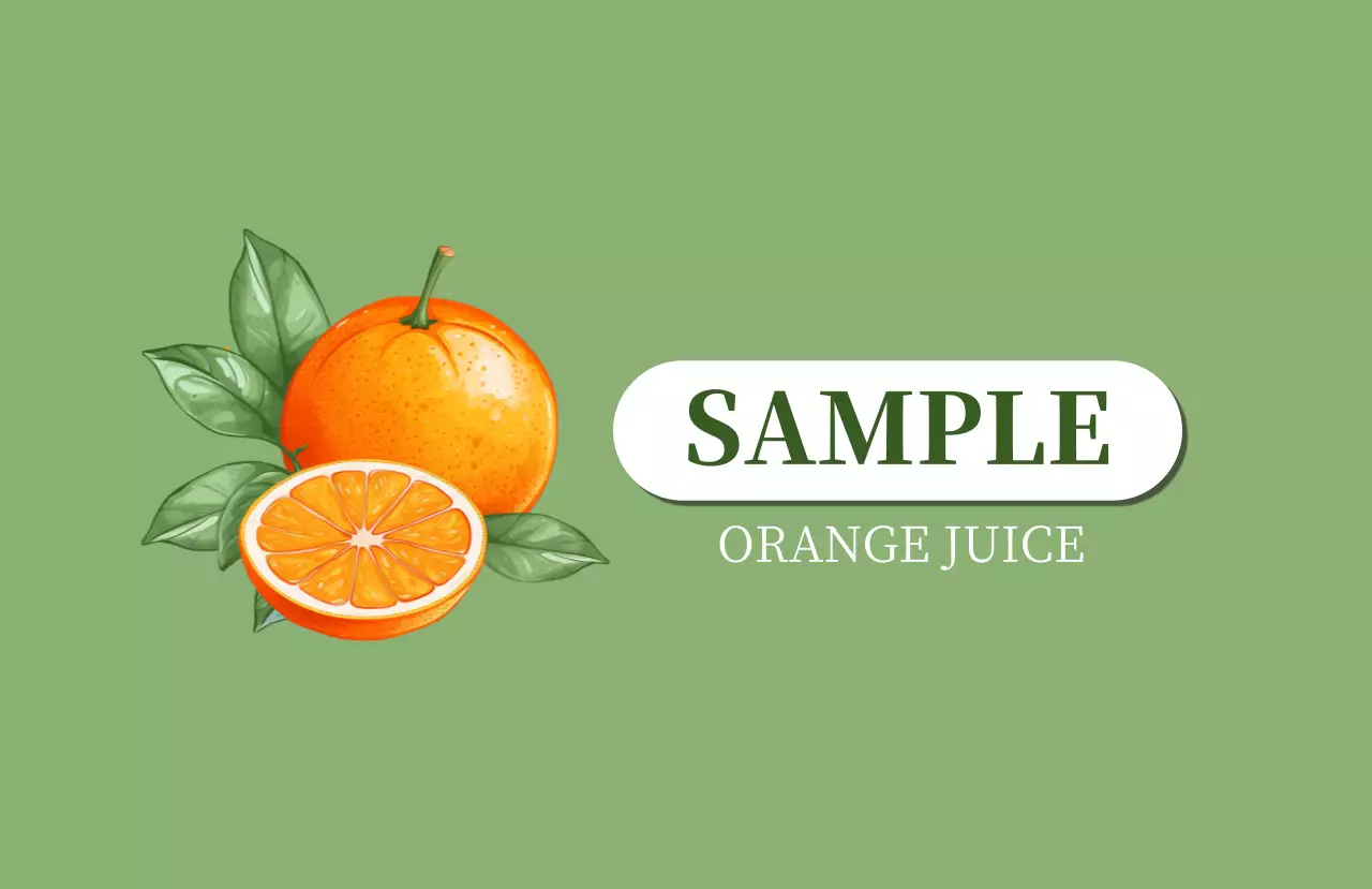 緑 シンプル フルーツ ラベル