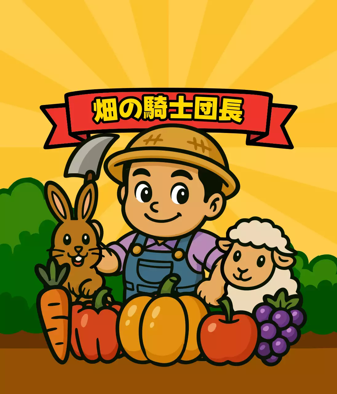 カラフル 農夫 キャラクター デフォルメ業集