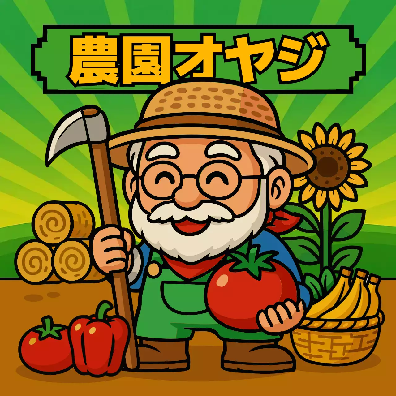 カラフル かわいい 農業 デフォルメ業集